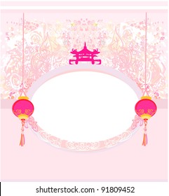 Chinese New Year card, vector