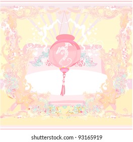 Chinese New Year card, vector