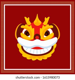Chinese New Year cartoon dragon shape greeting card design