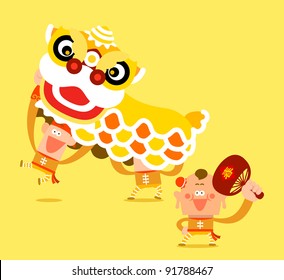 Chinese new year celebration and Lion Dance