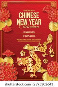 Chinese New Year Celebration Poster Template