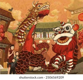 Chinese New Year Celebration Vector Design Art