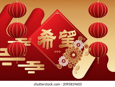 Chinese New Year. The Chinese characters mean fulfillment, flowers, clouds, gold coins and lanterns. 
