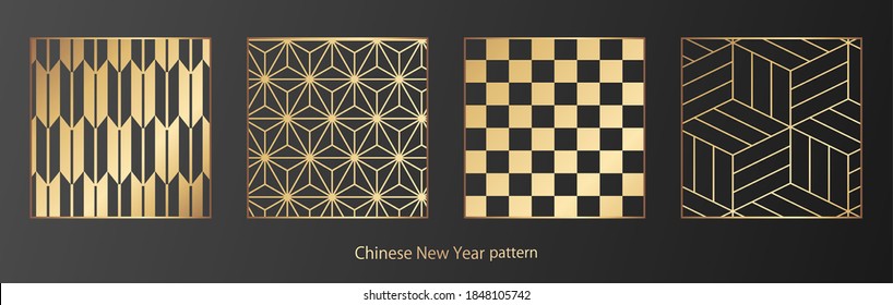 Chinese New Year, China, Chinese New Year, New Year, Japanese pattern material, traditional pattern, pattern, set, Japanese pattern