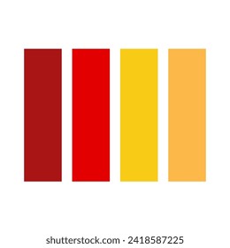 Chinese New Year color palette, red and yellow color. Color swatch vector illustration