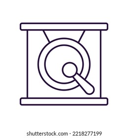 Concepto de Año Nuevo chino. Icono de la línea del vector del gong chino. Trazo editable dibujado con línea delgada. Firmar y símbolo perfecto para tiendas de Internet, tiendas, libros, sitios web, aplicaciones