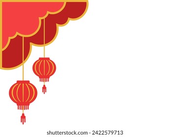 Chinese New Year Corner Border Background