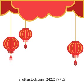 Chinese New Year Corner Border Background