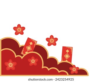 Chinese New Year Corner Border Background
