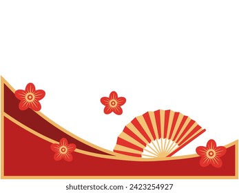 Chinese New Year Corner Border Background