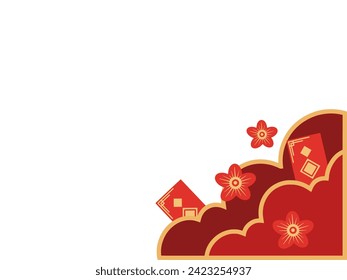 Chinese New Year Corner Border Background