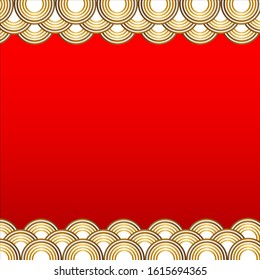 Chinese New Year with decoration and copyspace abstract background. EPS10 Vector Illustration celebration card graphic design. 