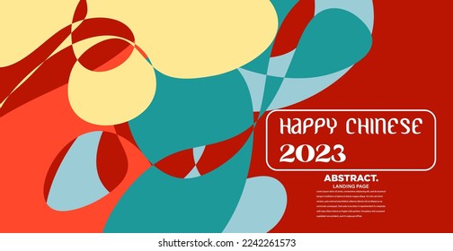 chinese new year decoration. Red abstract Asian vector creative motif.