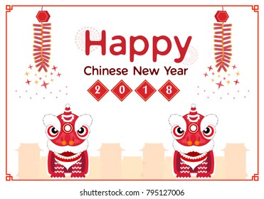 Chinese New Year decorative elements. Vector illustration.