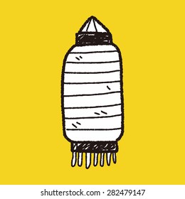 Chinese New Year; Chinese decorative lantern doodle