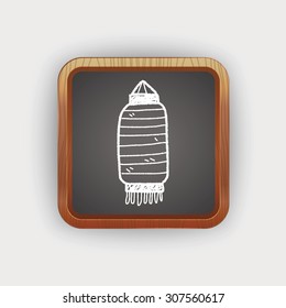 Chinese New Year; Chinese decorative lantern doodle