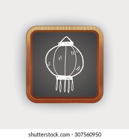 Chinese New Year; Chinese decorative lantern doodle