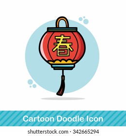 Chinese New Year decorative lantern doodle