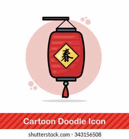 Chinese New Year decorative lantern doodle