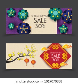Chinese new year design background. Chinese New Year sale design banner.