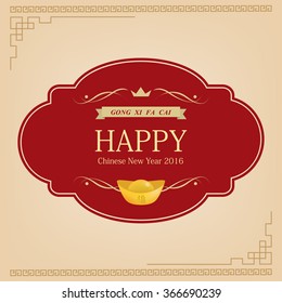 Chinese new year design elements. Chinese label.