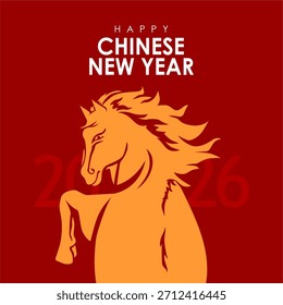 chinesisches neues Jahr Design Vorlage Jahr des Pferdes Vektorgrafik