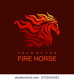 chinese new year design template year of the horse vector illustration