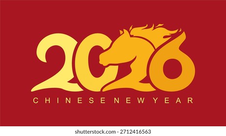 chinese new year design template year of the horse vector illustration
