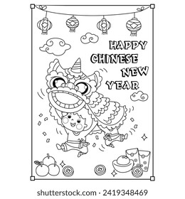 Chinese New Year Doodle Art.