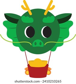 Chinese New Year dragon balloon,
Cute cartoon dragon for sale,
Adorable Lunar New Year illustration,
Kawaii dragon balloon drawing,
Whimsical Chinese New Year art,
Festive dragon cartoon character,