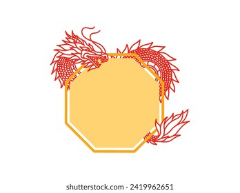 Chinese New Year Dragon Frame Background