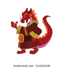 Chinese new year dragon zodiac illustration clip art for children book