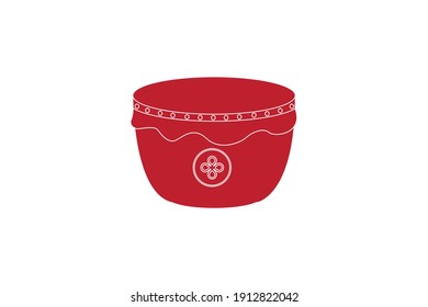 Chinese New Year Drum Glyph Icon