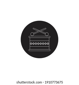 chinese new year drum solid icon