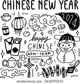 diseño de elementos de año nuevo chino para plantillas.