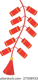Chinese New Year Element. Isolated on White Background.