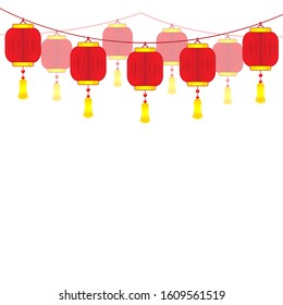 Chinese New Year Element with Lantern Ornament