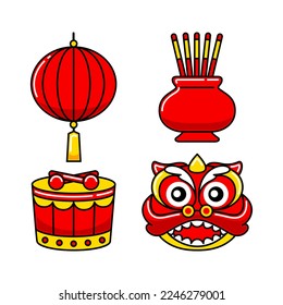 Paket mit chinesischen Neujahrselementen 