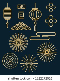 Chinese new year element. Vector illustration.
