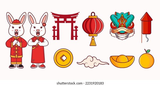 chinese new year elements collection