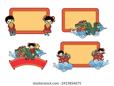 chinese new year elements set design