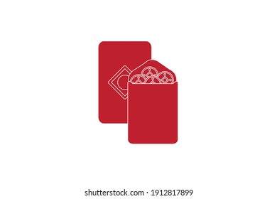 Chinese New Year Envelope Glyph Icon