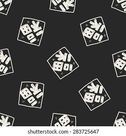 Chinese New Year; Chinese festival couplets doodle seamless pattern background