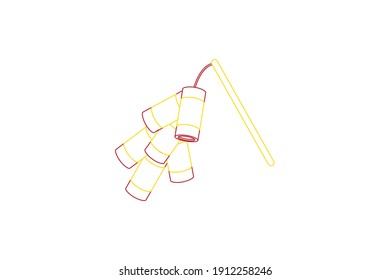 Chinesisches Neujahrsbeschleuniger-2-Farbzeilensymbol