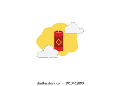 Chinese New Year Firework Cloud Icon