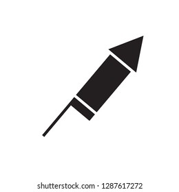 Chinese New Year Firework Icon, Solid Vector