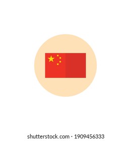 chinese new year flag flat icon