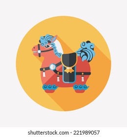 Chinese New Year flat icon with long shadow,eps10, Chinese decoration means " Wishing you immediately earn a lot of money."