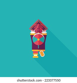 Chinese New Year flat icon with long shadow,eps10, the little boy to stick couplets, Chinese festival couplets means " wish Spring comes."