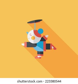 Chinese New Year flat icon with long shadow,eps10, Chinese acrobatics girls